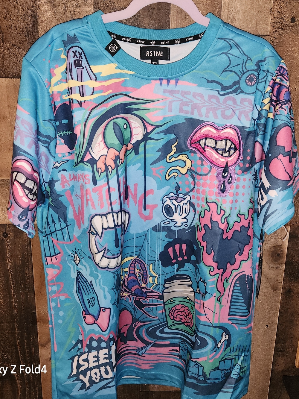 Women's Graphic Short Sleeve Tee in Aqua Multi